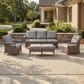 Sunwell Garden 5-Piece Patio Conversation Set with Stationary Chairs in Gray, , large