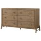 Sterling Timber Elure 6 Drawer Dresser and Mirror in latte, , large