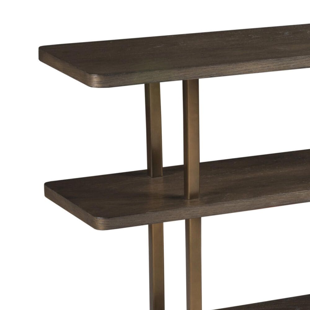 Artistica Home Andare Sofa Table in Dry Brown and Antiqued Brass, , large