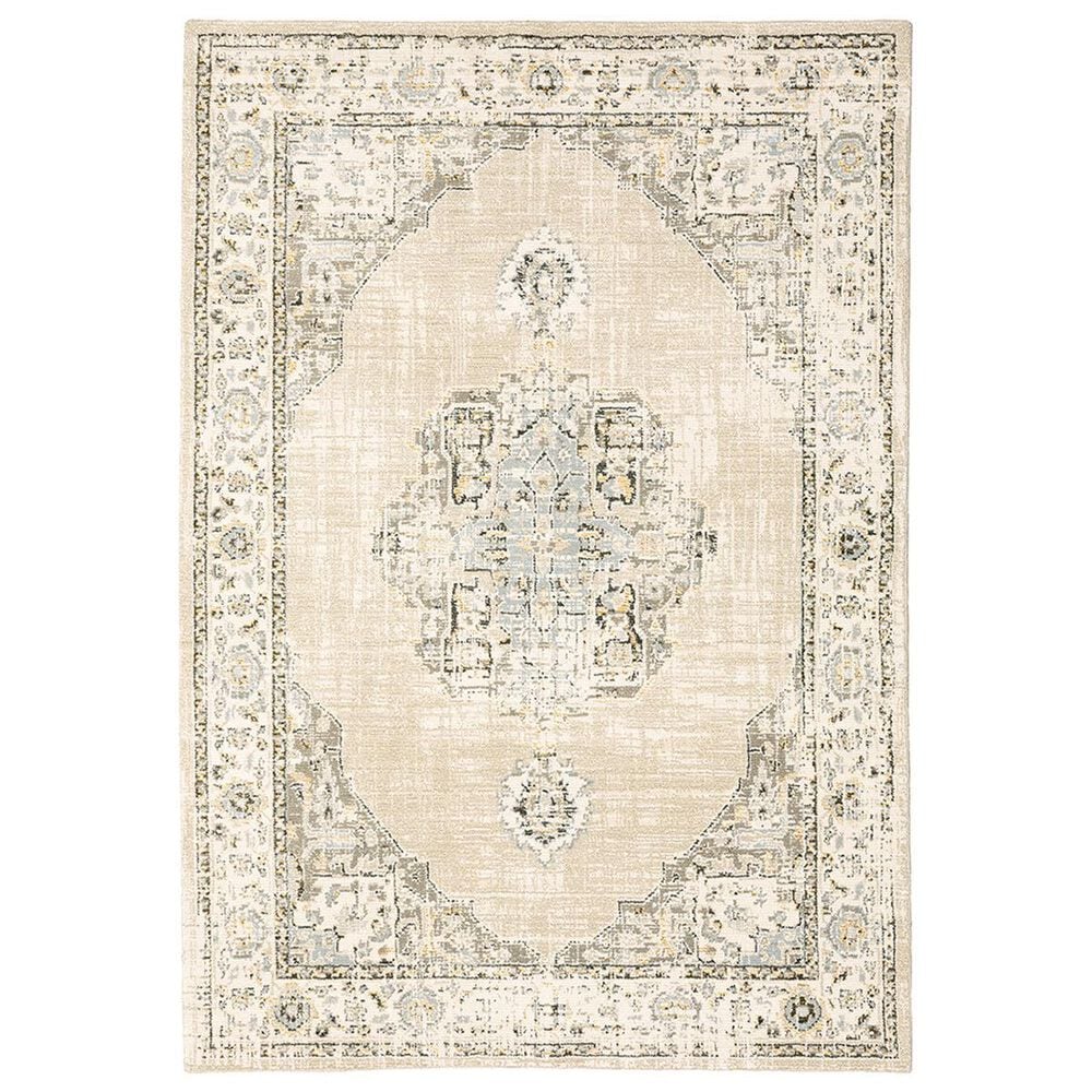 Oriental Weavers Andorra 303D 3"3" x 5"2" Beige Area Rug, , large