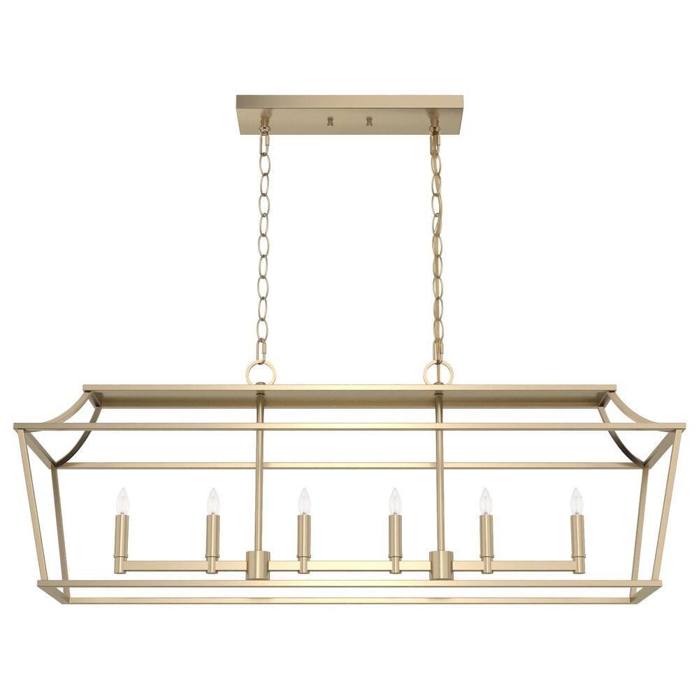 Hunter Laurel Ridge 6-Light Linear Chandelier in Alturas Gold, , large