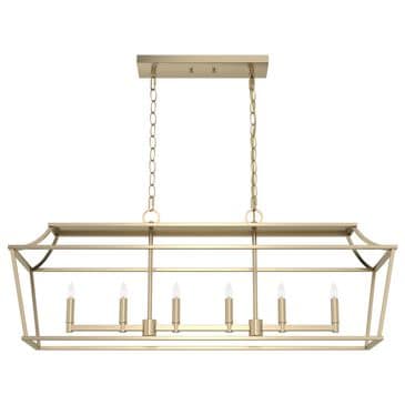 Hunter Laurel Ridge 6-Light Linear Chandelier in Alturas Gold, , large