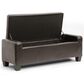 Baxton Studio Manchester Storage Ottoman in Dark Brown, , large