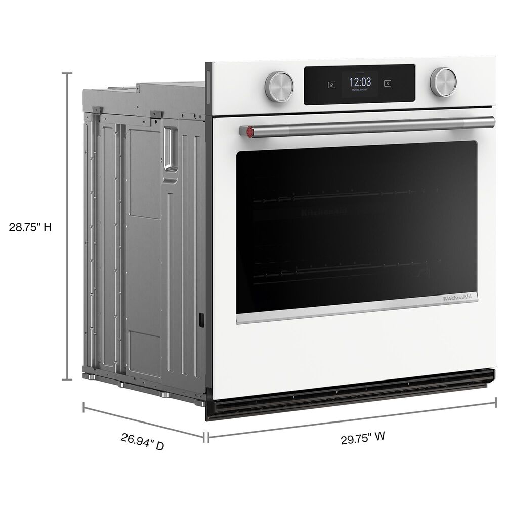 KitchenAid 30&quot; Single Wall Oven with Assisted Cook Cycles in White, , large