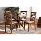 Baxton Studio Mila 5-Piece Dining Set in Grey/Walnut Brown, , large