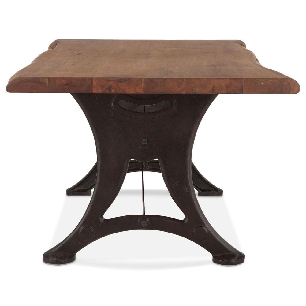 Home Trends &amp; Design Organic Forge 72&quot; Dining Table in Raw Walnut and Antique Zinc - Table Only, , large