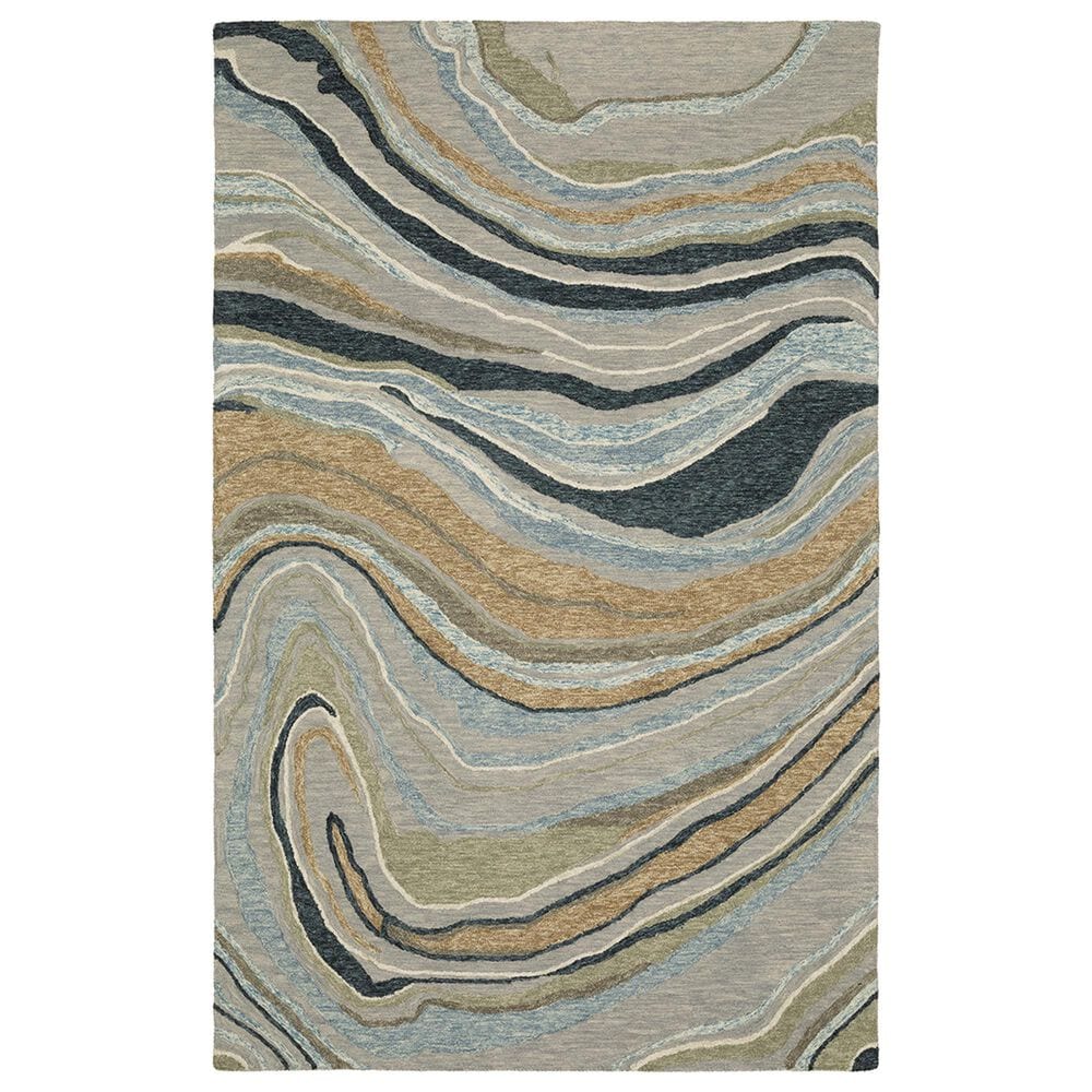 Oriental Weavers Kipton KIP07 5" x 8" Grey and Blue Area Rug, , large