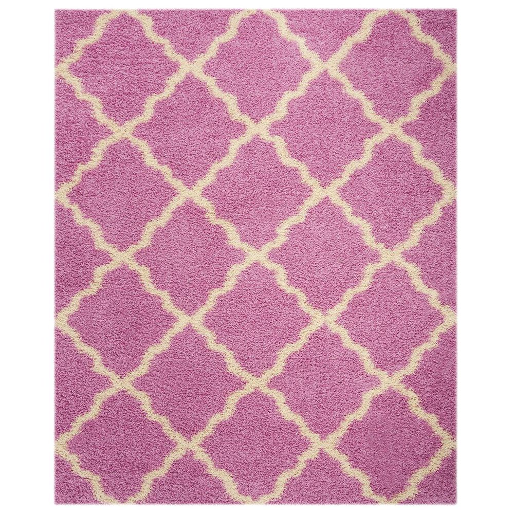 Safavieh Dallas Shag SGD257I-10 10" x 14" Pink/Ivory Area Rug, , large