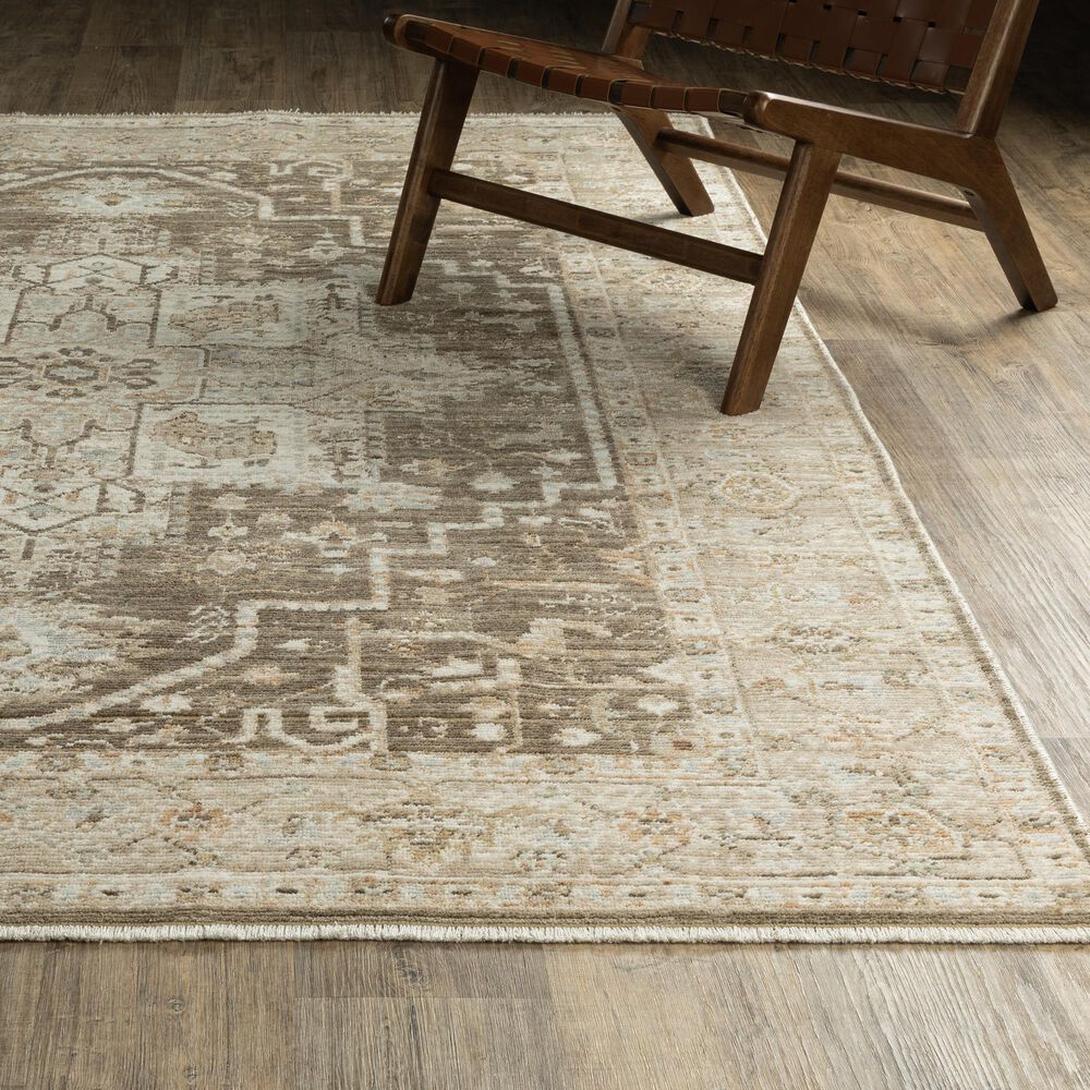 Oriental Weavers Lola Brown and Beige 5'3" x 7'6" Area Rug, , large