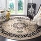 Safavieh Lyndhurst 7" Round Cream and Anthracite Area Rug, , large