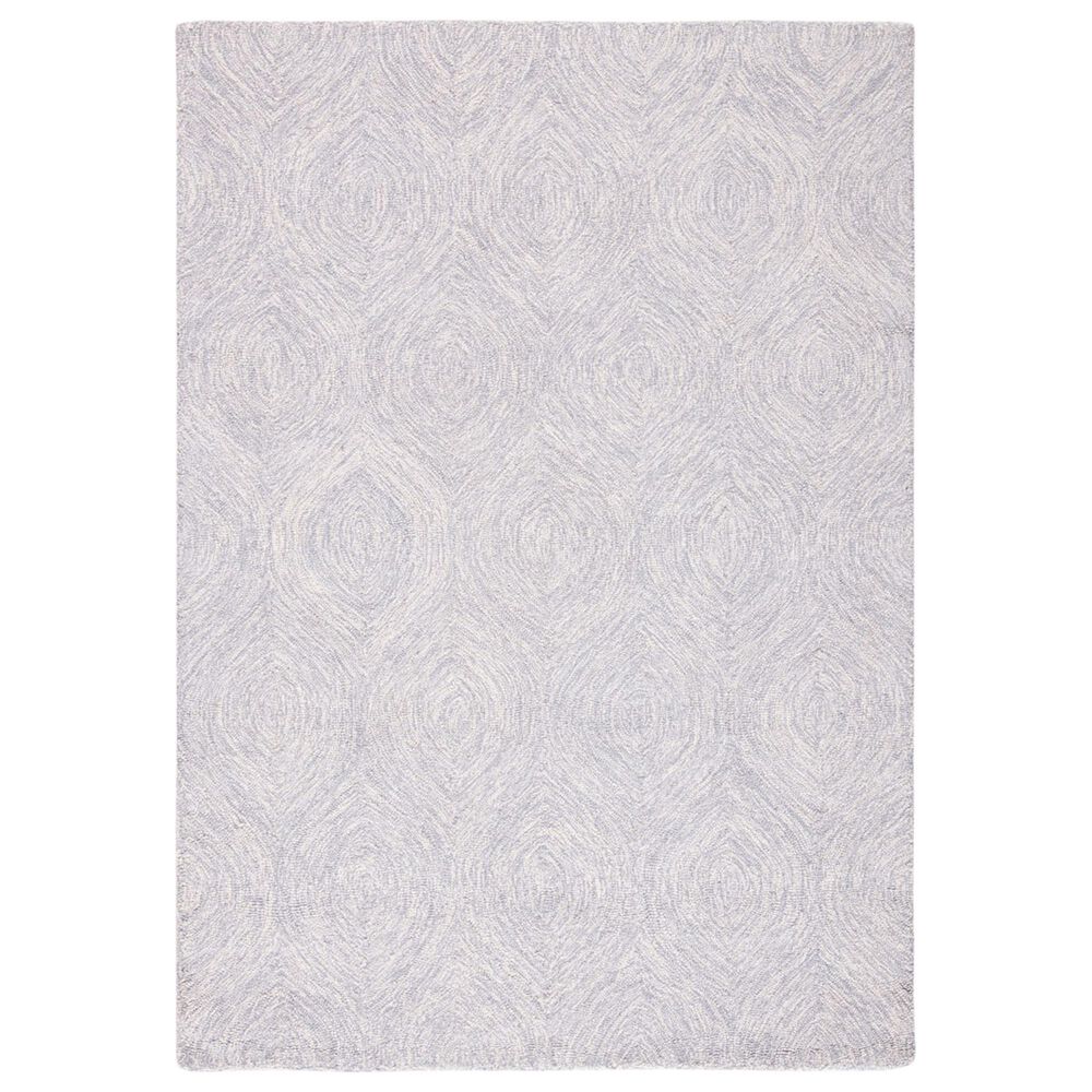 Safavieh Micro-Loop Geometric 4" x 6" Silver and Ivory Area Rug, , large