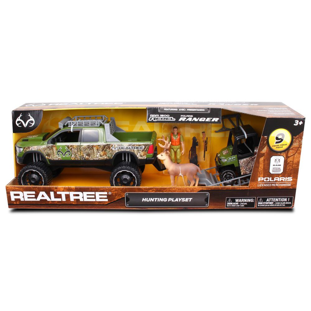 Realtree 9-Piece Playset with Ram 1500 Rebel and Polaris Ranger, , large