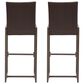 Hearth and Haven Conway Bar Stool in Dark Brown and Black (Set of 2), , large