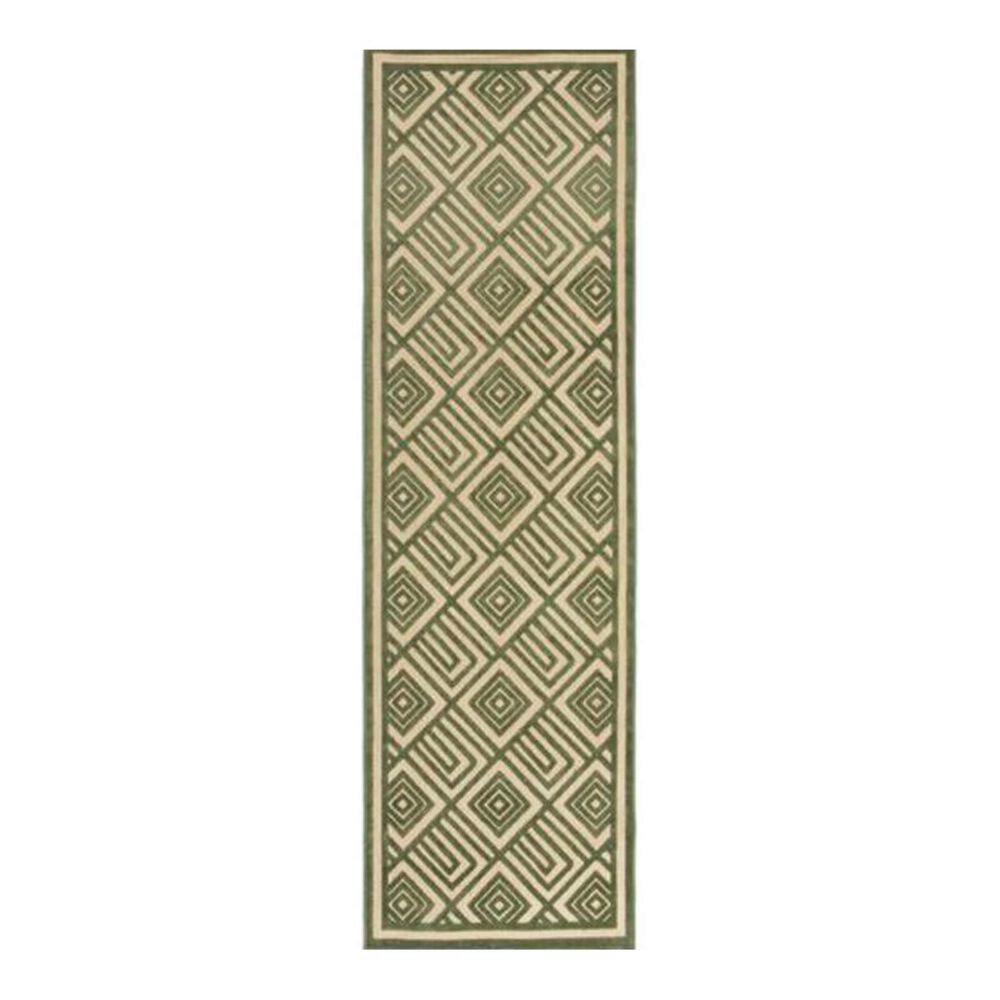 Surya Portera PRT-1070 2'6" x 7'10" Green/Khaki Runner, , large