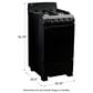 Danby 20" Freestanding Gas Range in Black, , large