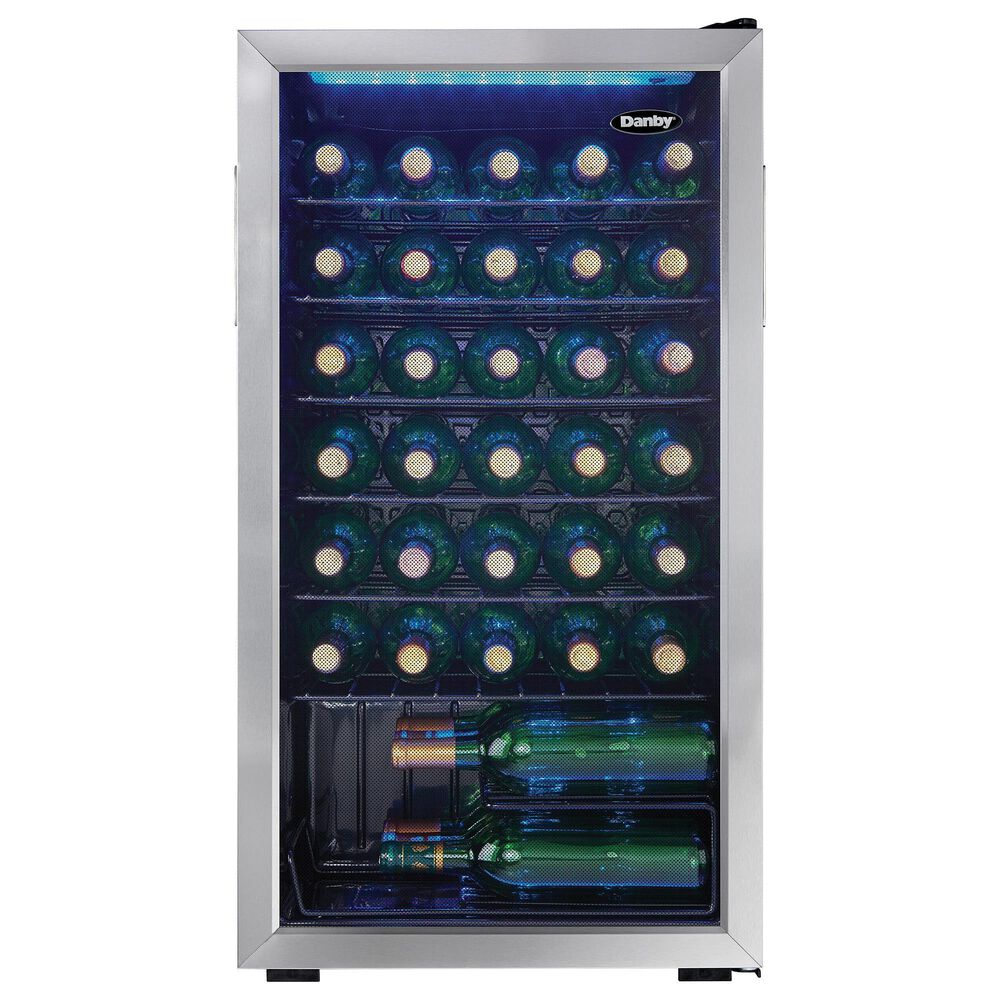 Danby 3.3 Cu. Ft. 36 Bottle Wine Cooler in Stainless Steel, , large