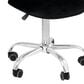 Impressions Vanity Heart Swivel Vanity Chair with Black Cushion in Matte Silver, , large
