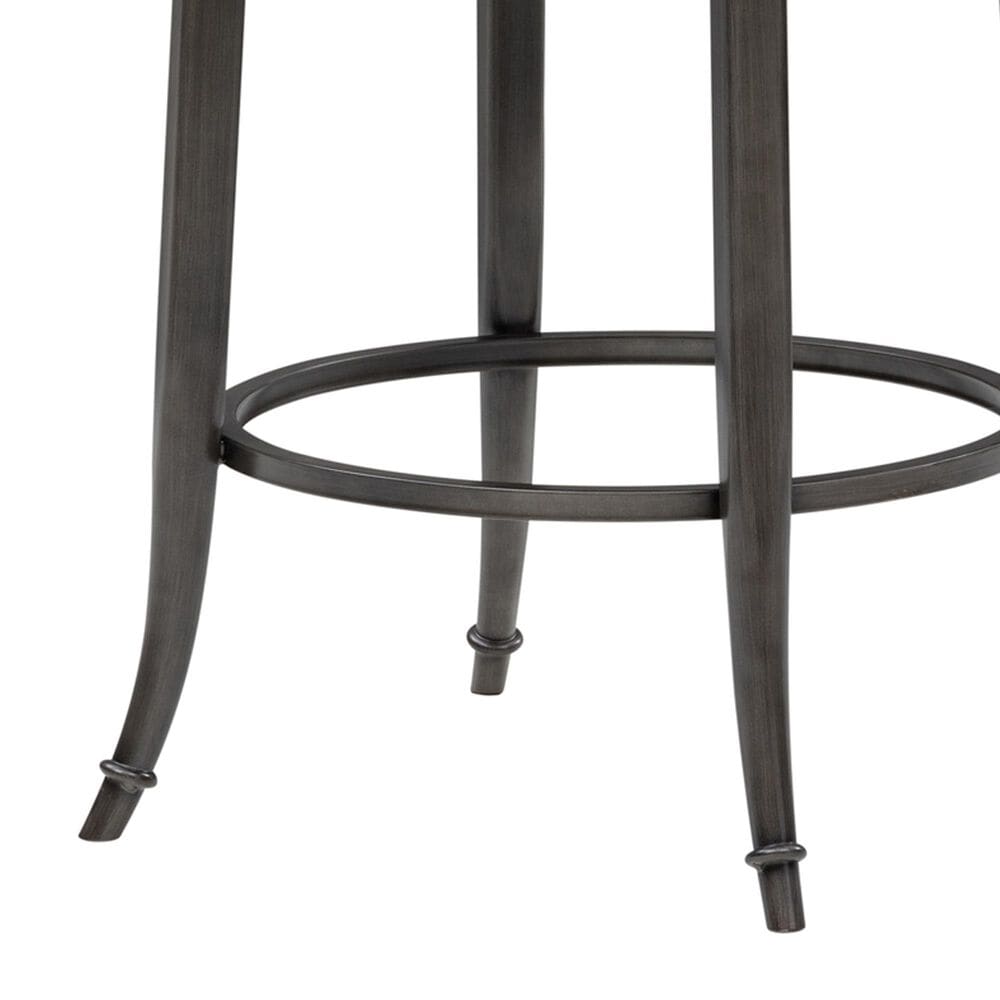 Armen Living Torres Counter Height Stool with Mushroom Brown Upholstery in Antique Pewter, , large