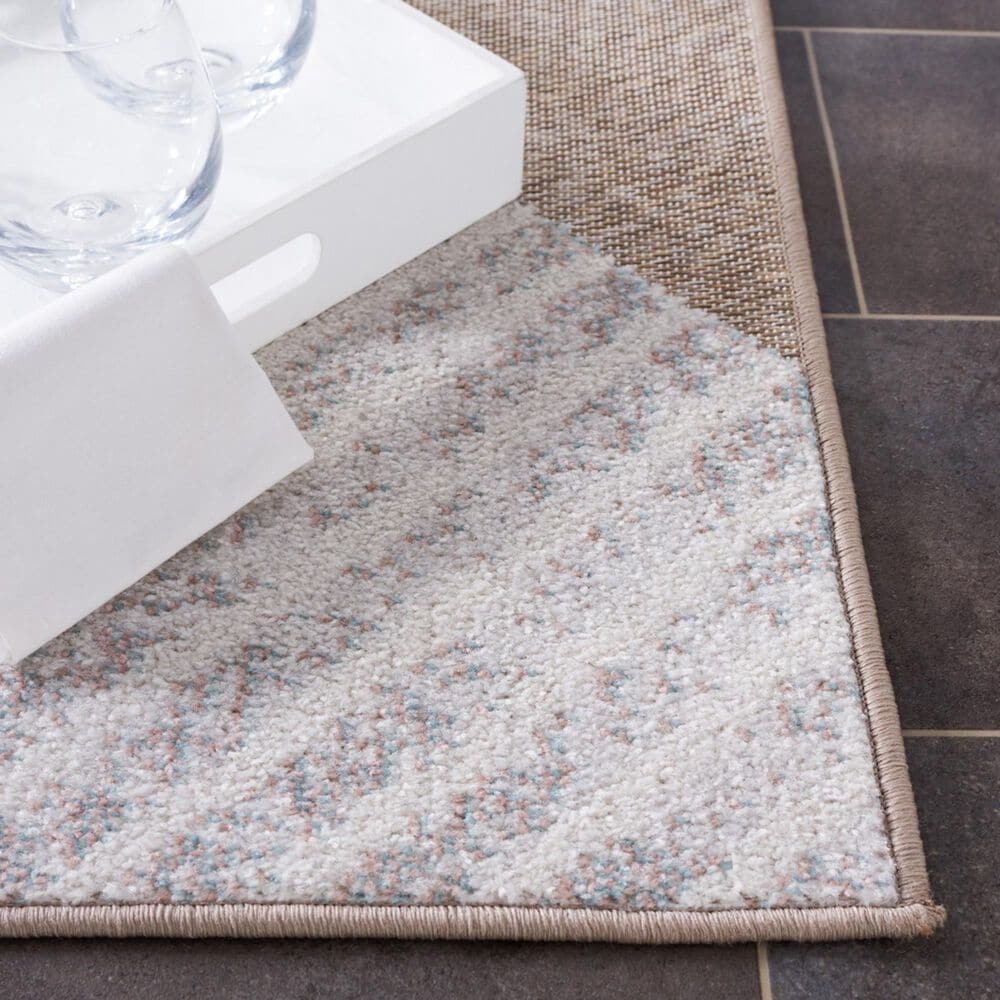Safavieh Sarasota 5&#39;3&quot; x 7&#39;7&quot; Pink and Brown Indoor/Outdoor Area Rug, , large