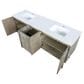 Lexora Home Lancy 72" Double Bathroom Vanity in Rustic Acacia with 2 cm White Quartz Top and Rectangular Sinks, , large