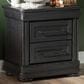 Legacy Classic Vintage Market 2-Drawer Nightstand in Kettle Black with AC Outlets and USB Ports, , large
