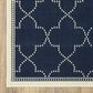Oriental Weavers Marina Navy and Ivory 1"9" x 3"9" Indoor/Outdoor Area Rug, , large