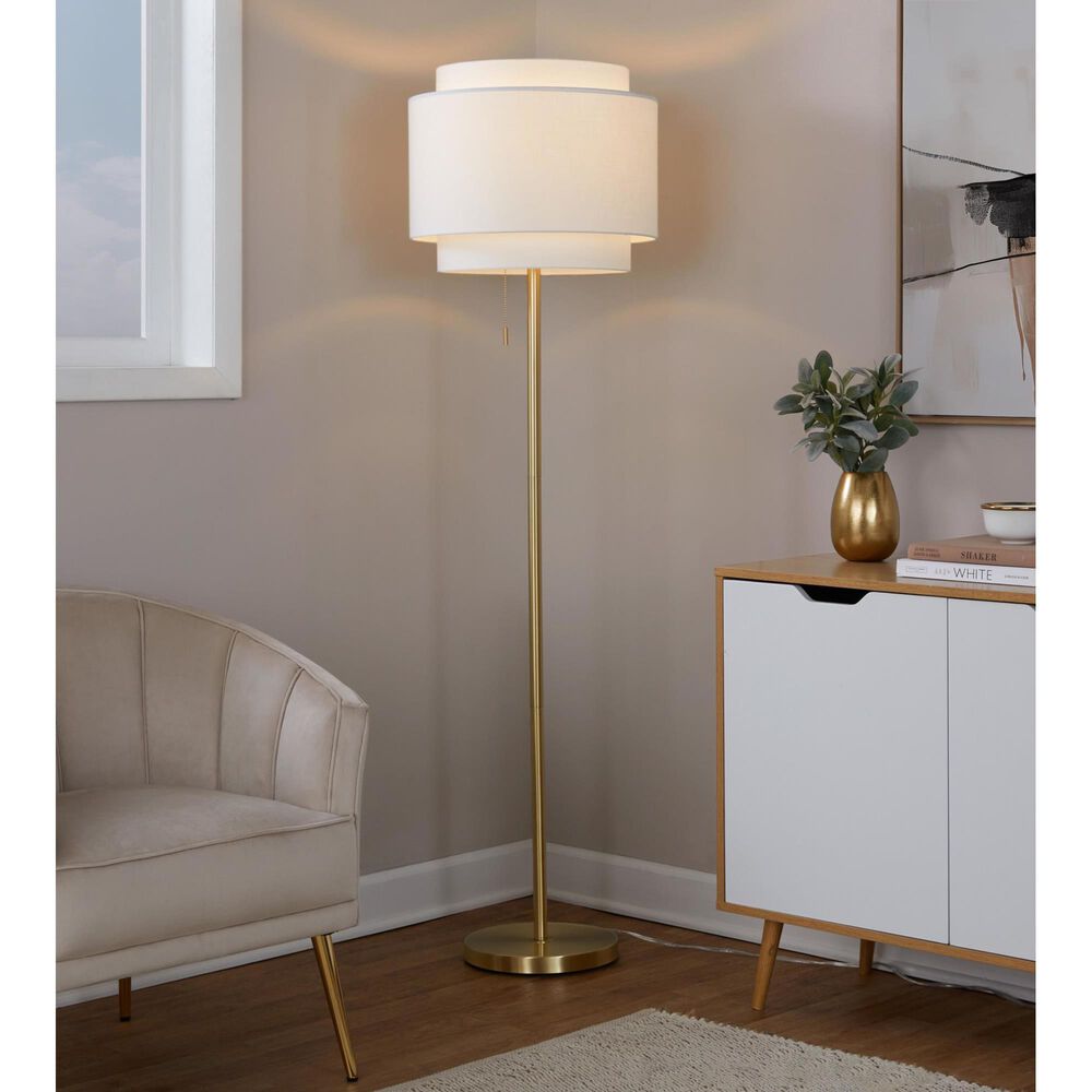 Grandview Gallery Tier Floor Lamp in Gold, , large