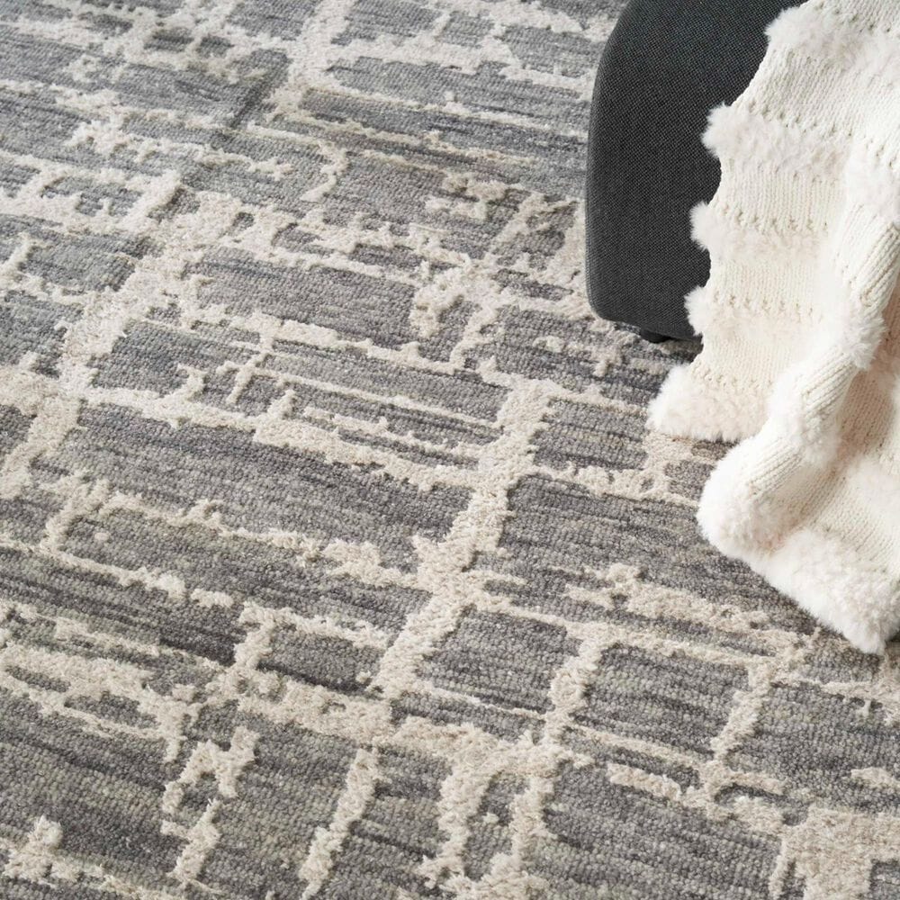 Nourison Luna 7&#39;9&quot; x 9&#39;9&quot; Grey and Silver Area Rug, , large