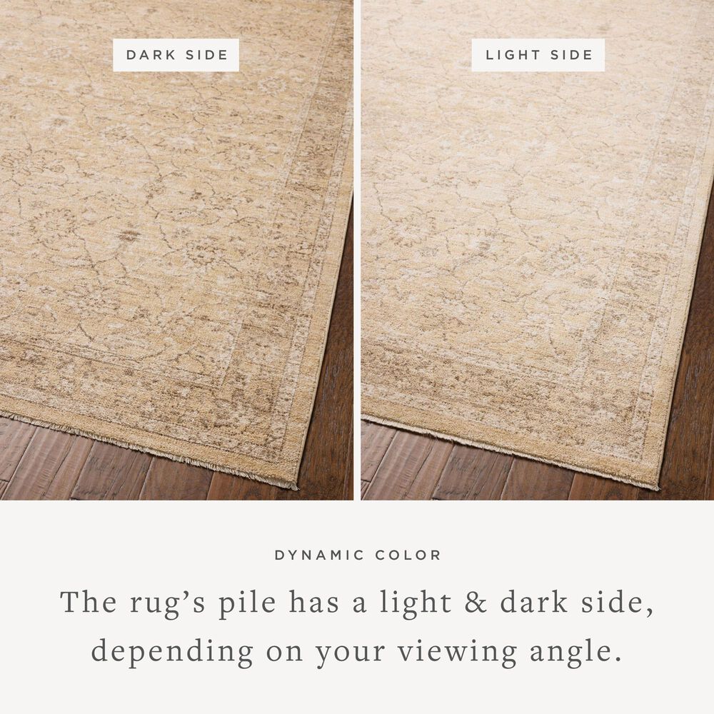 Chris Loves Julia x Loloi Palma Wheat and Bark 6'3" x 9'6" Area Rug, , large