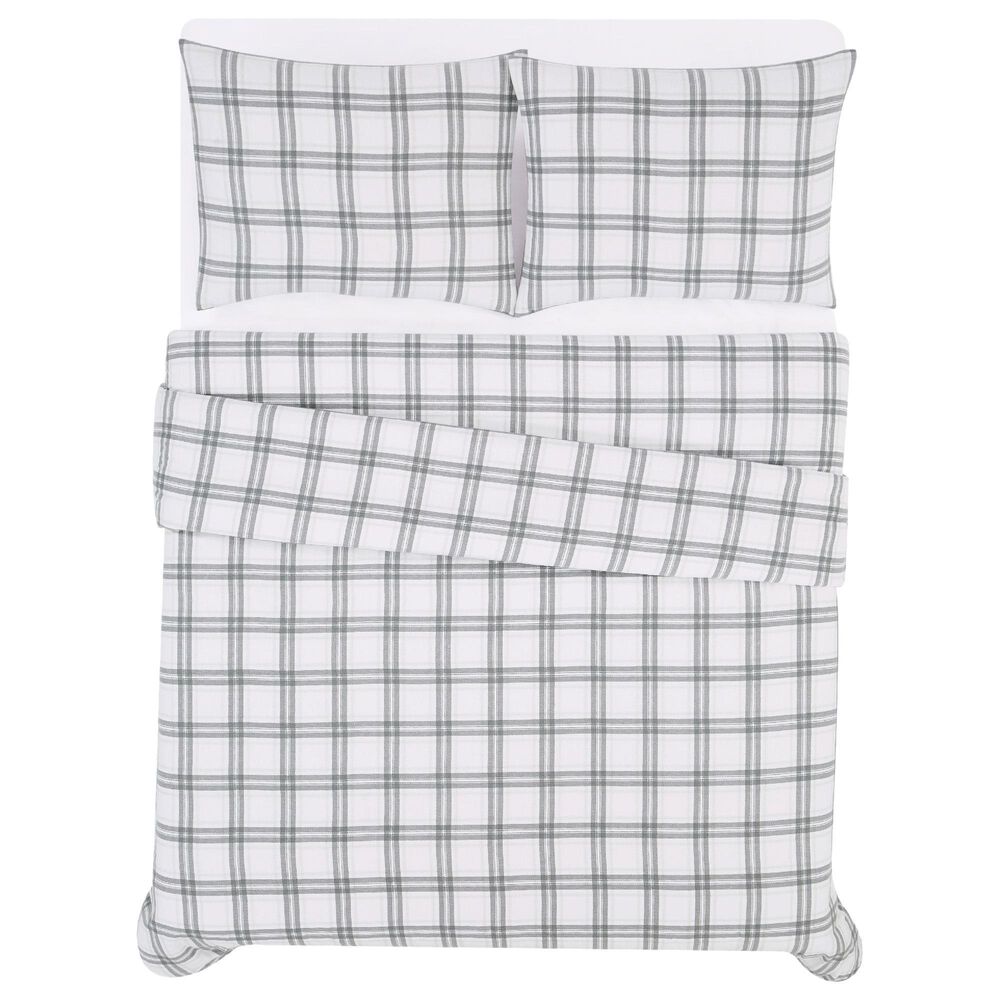 Pem America London Fog 3-Piece Full/Queen Comforter Set in White and Grey, , large