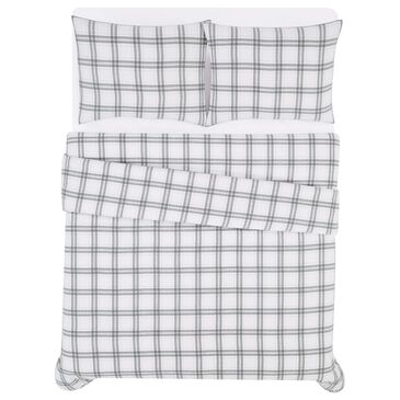 Pem America London Fog 3-Piece Full/Queen Comforter Set in White and Grey, , large