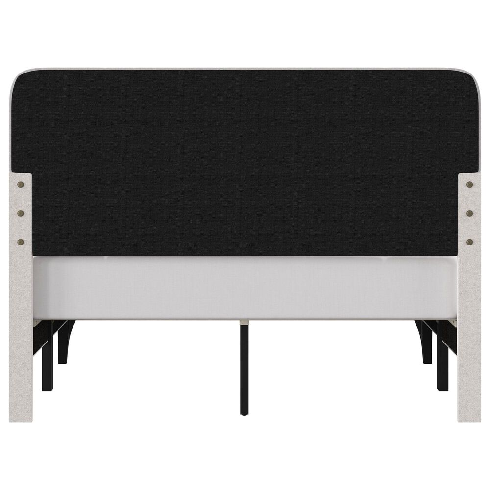 Richlands Furniture Springlee Queen Platform Bed with Oatmeal Upholstery in Black, , large