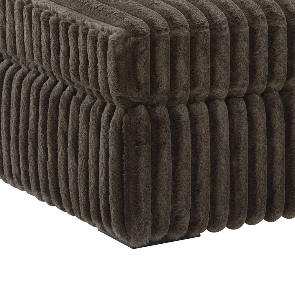 Ashley Midnight-Madness Oversized Accent Ottoman in Chocolate, , large