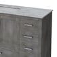 Lexora Home Jacques 84" Double Bathroom Vanity in Distressed Grey with 2 cm White Carrara Marble Top and Rectangular Sinks, , large