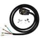 Electric Dryer Duct Kit with 4-Wire Cord, 8" Hybrid Vent Duct and Clamps in Black and Silver, , large