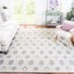 Safavieh Martha Stewart Lucia Shag MSR0728A 8" x 10" White and Light Grey Area Rug, , large