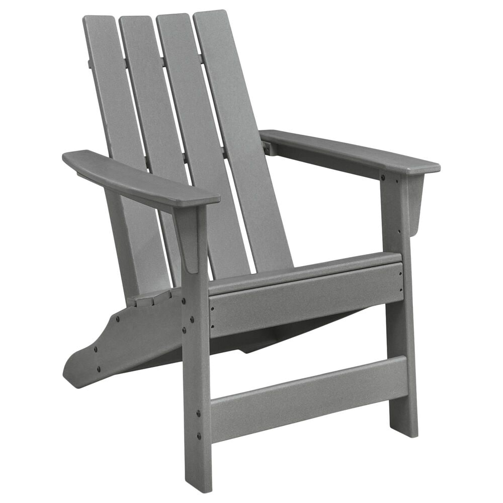 Ashley Cove Beach Outdoor Adirondack Chair in Gray, , large