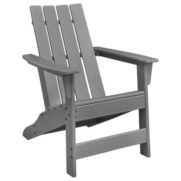Ashley Cove Beach Outdoor Adirondack Chair in Gray, , large