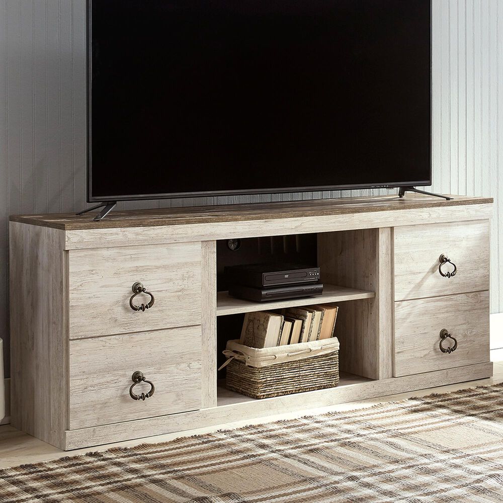 Ashley Willowton 60&quot; TV Stand in Whitewash, , large