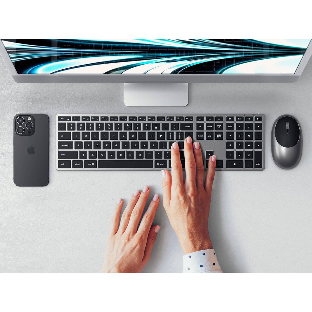 Satechi Slim X3 Bluetooth Backlit Keyboard in Space Gray, , large