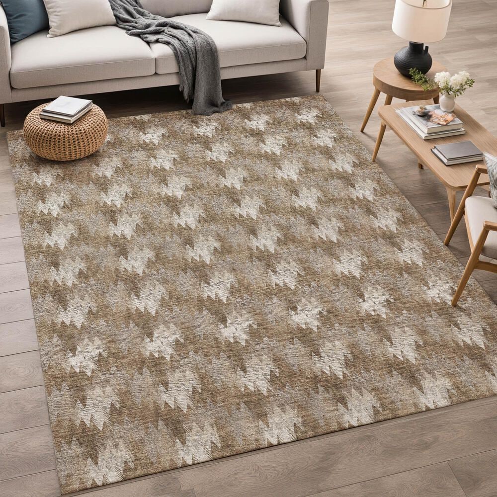 Dalyn Rug Company Soft Essentials Chevron Mocha 8' x 10' Area Rug, , large