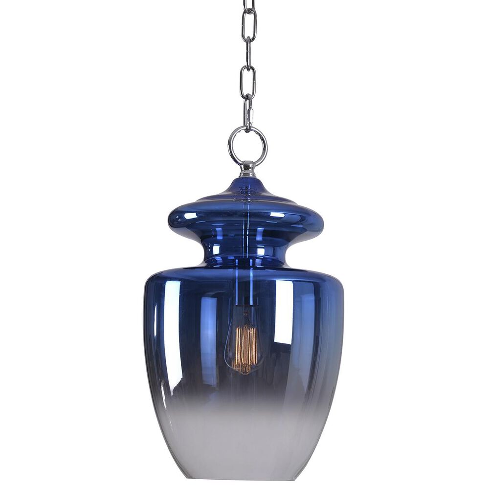 Kenroy Apothecary 1-Light Pendant in Blue Ombre Glass, , large