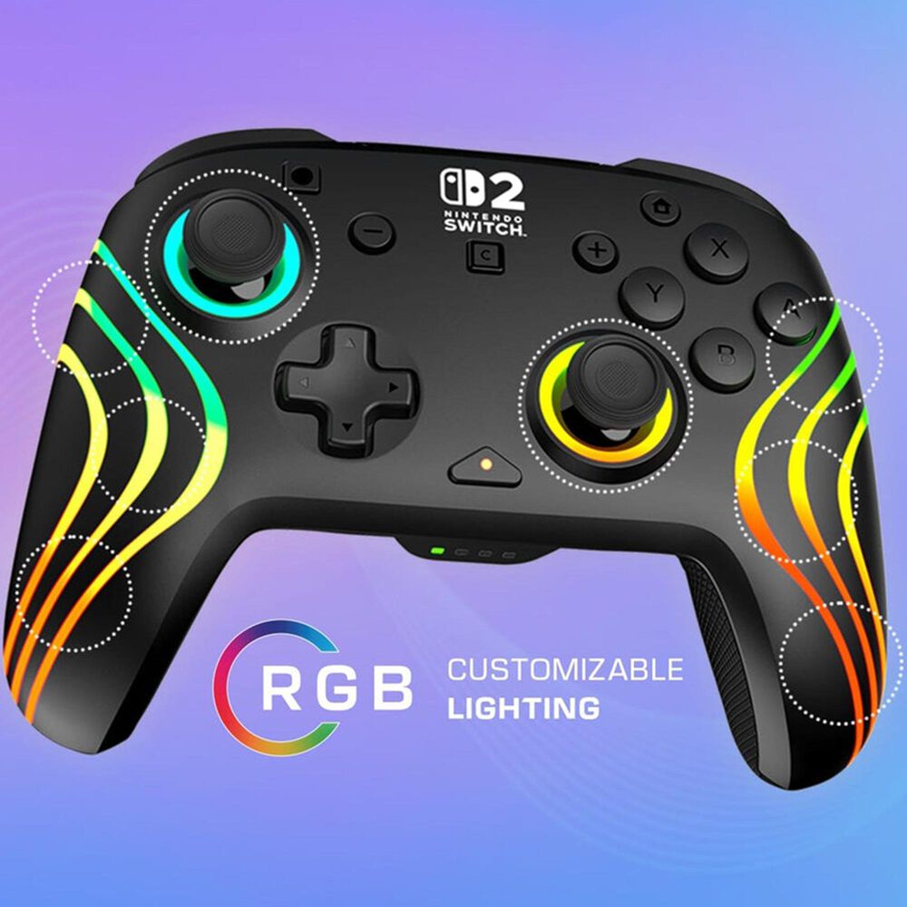 Turtle Beach Afterglow Wave Wireless RBG Gaming Controller for Nintendo Switch 2 in Black, , large