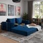 Furniture of America Ellis Stationary Modular Customizable Space-Saving Sofa in Blue, , large