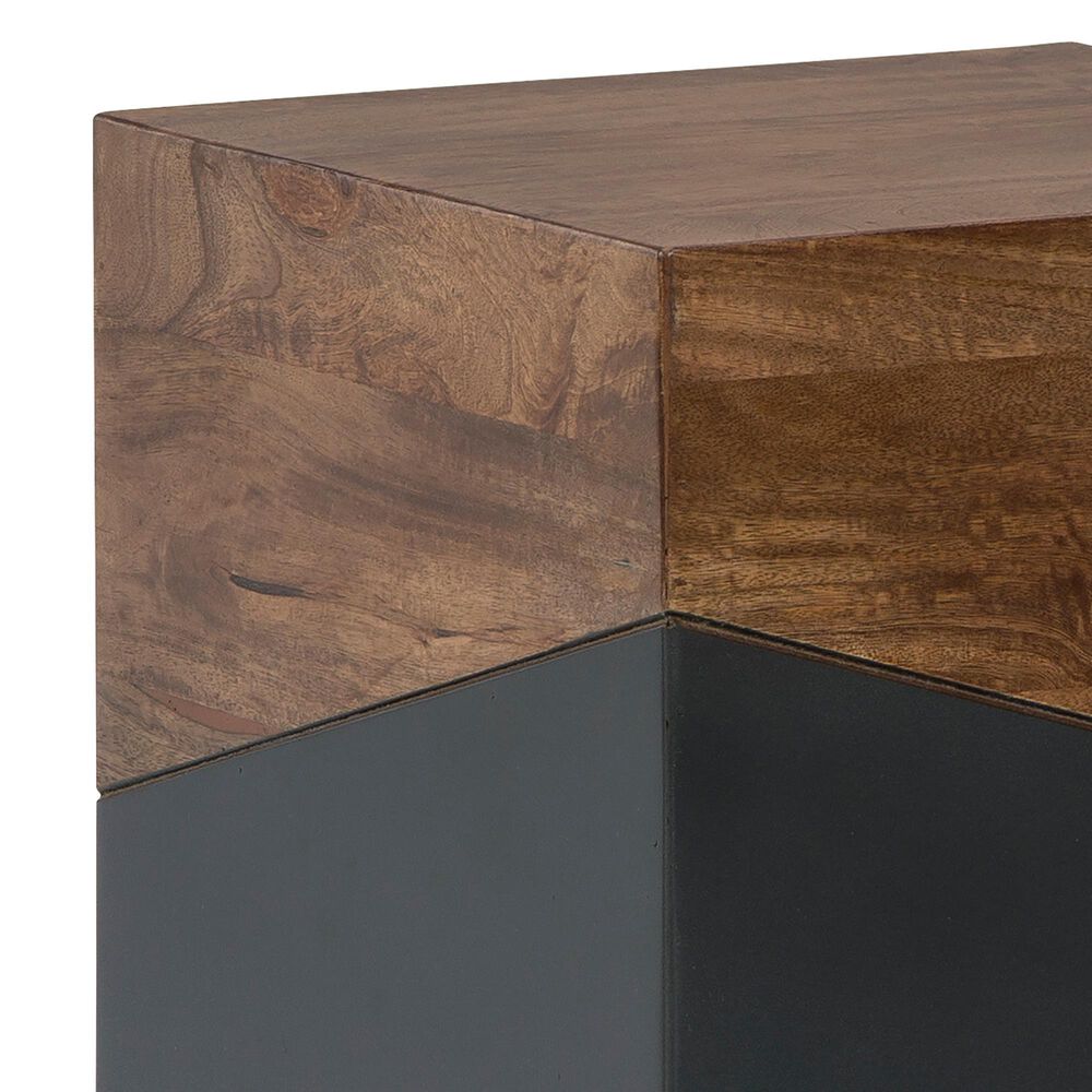 Ashley Trailbend Cube Accent Table in Brown and Gunmetal, , large