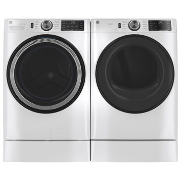 GE Appliances Laundry 7" RightHeight Riser in White, , large