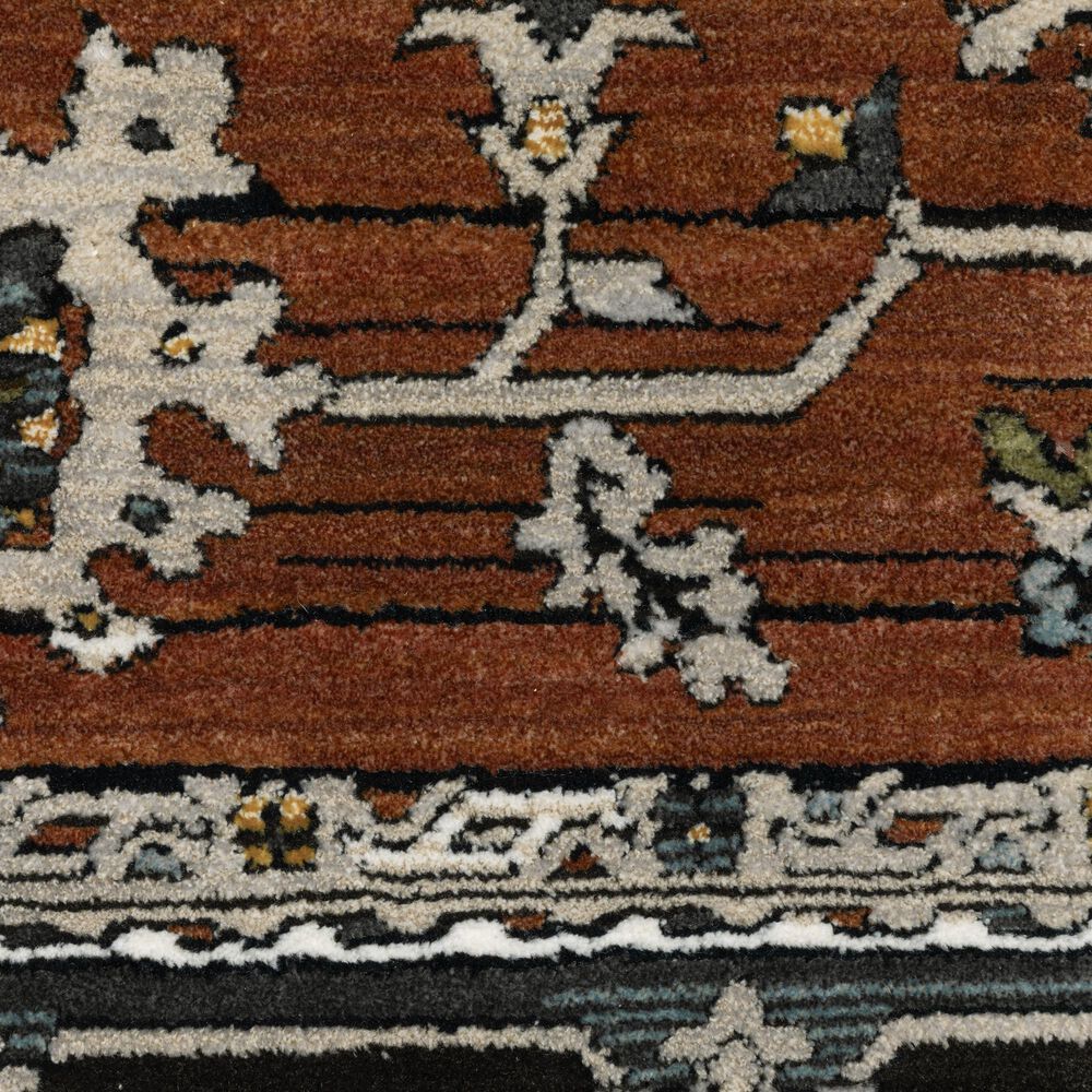 Oriental Weavers Keira Rust and Grey 6&#39;7&quot; x 9&#39;6&quot; Area Rug, , large