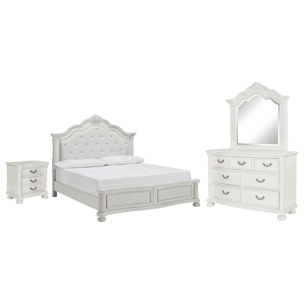 Ashley Montelaine 4-Piece Queen Panel Bedroom Set in Antique White, , large