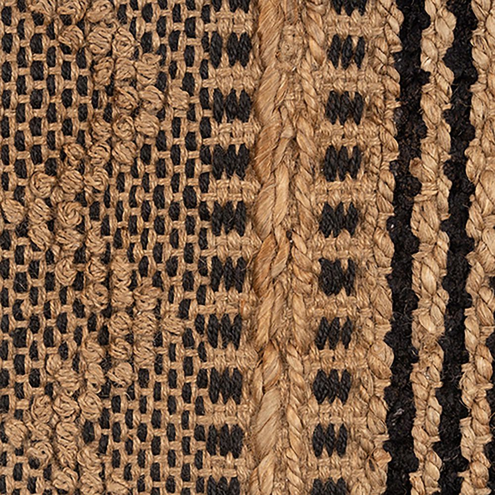 L&amp;R Resources Natural Fiber Striped 5&#39; x 7&#39;9&quot; Jet Black Area Rug, , large