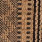 L&R Resources Natural Fiber Striped 5" x 7"9" Jet Black Area Rug, , large